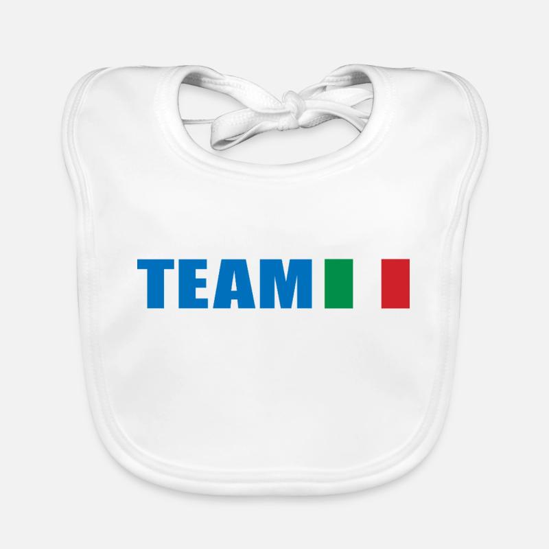 Support-Team Italien - Baby Bio-Lätzchen - Weiß