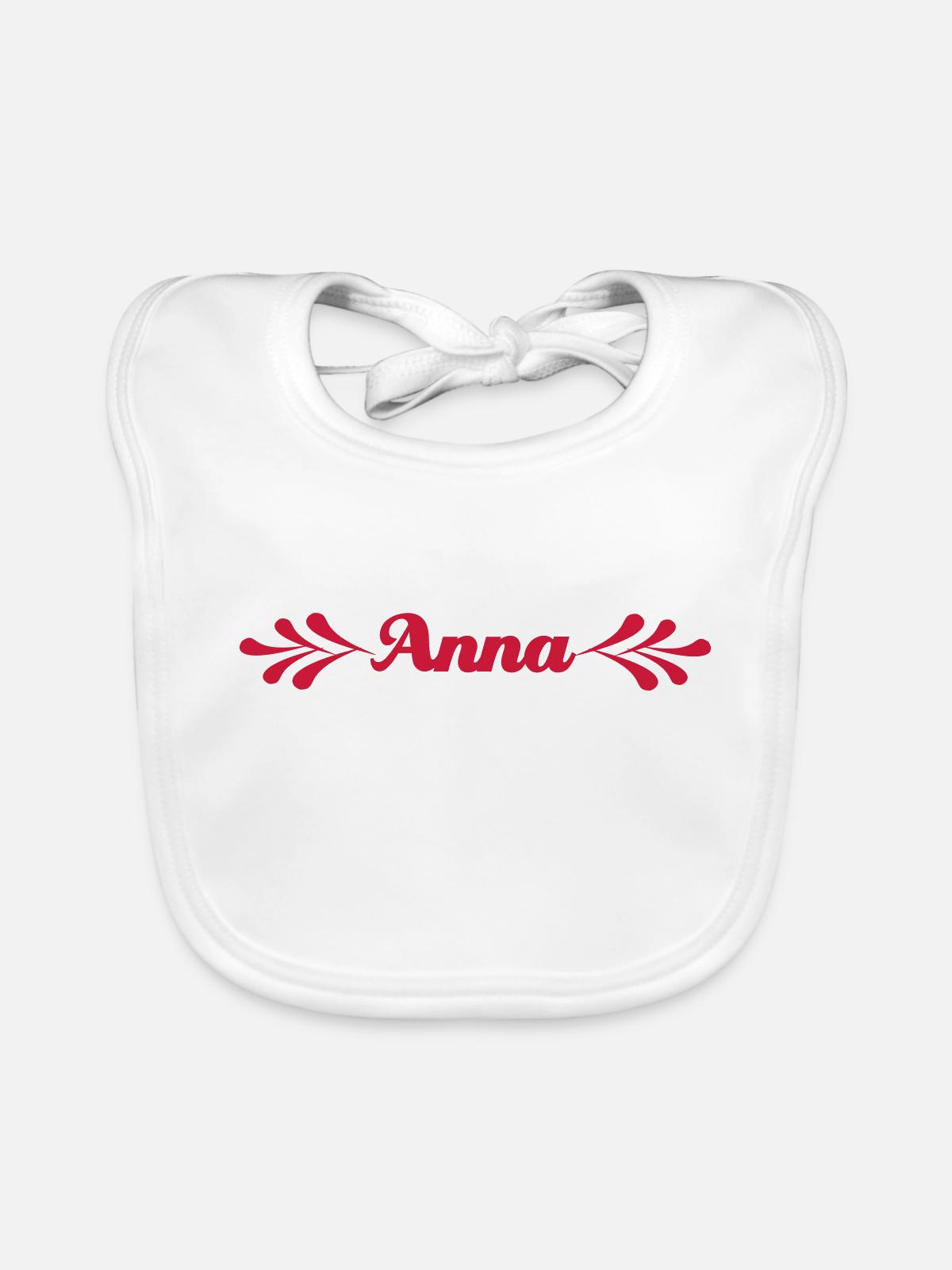 Anna - Baby Bio-Lätzchen - Weiß - Vorne