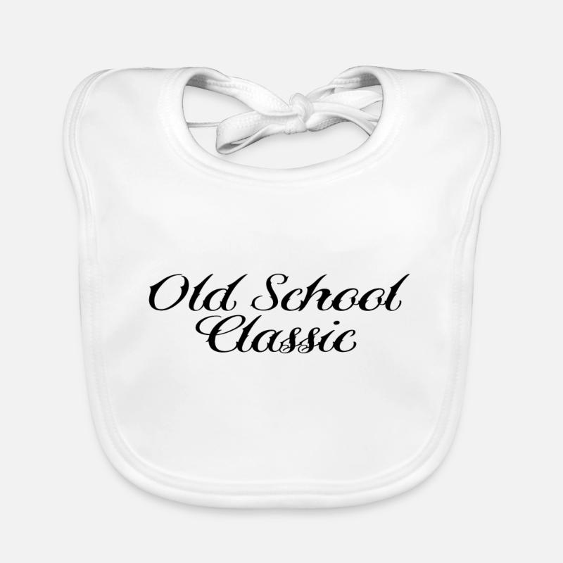 Old School classic Basic Design Organic Baby Bibs