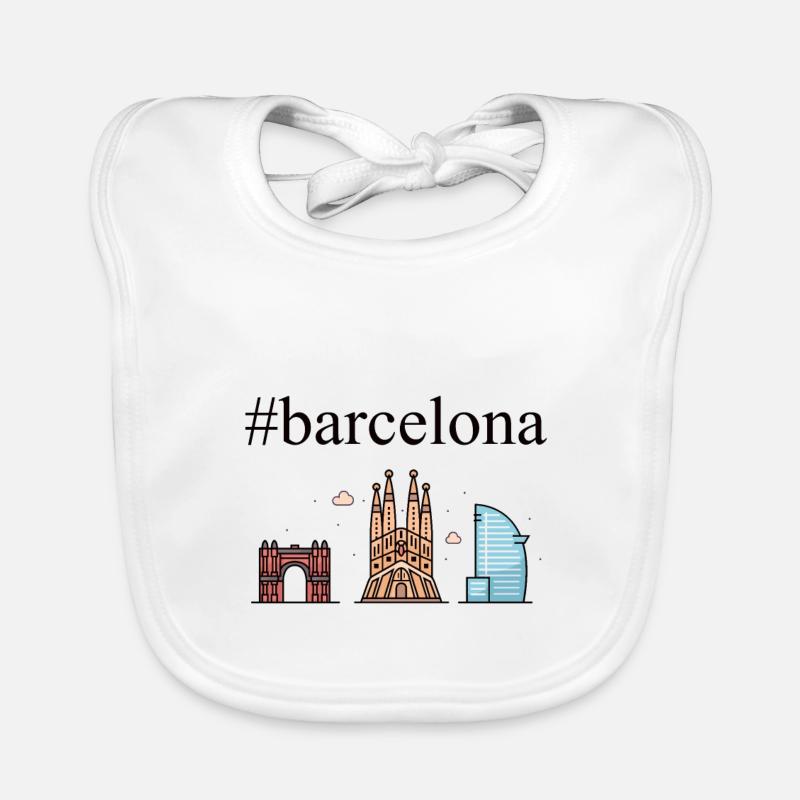 #Barcelone, capitale de la Catalogne Bavoir bio Bébé