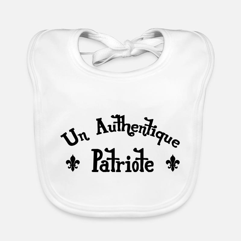 Un Authentique Patriote - Bavoir bio Bébé - blanc