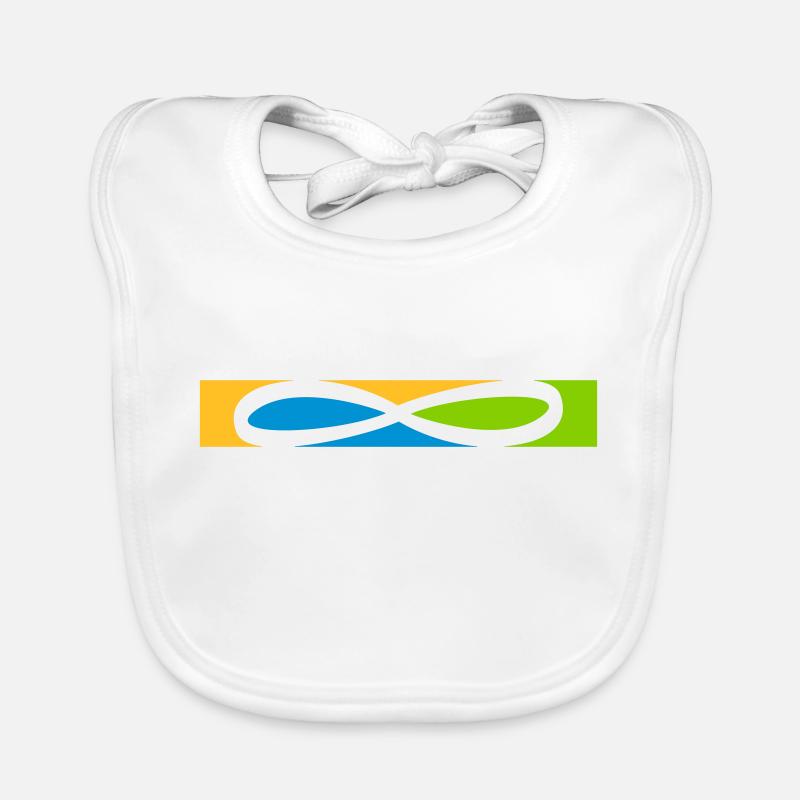 Streifen Unendlich Symbol Baby Bio-Lätzchen