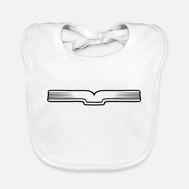 Education Open Book Pages Organic Baby Bibs