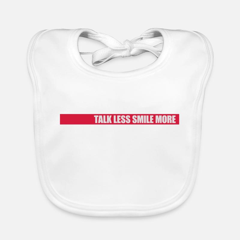 parler moins sourire plus Bavoir bio Bébé