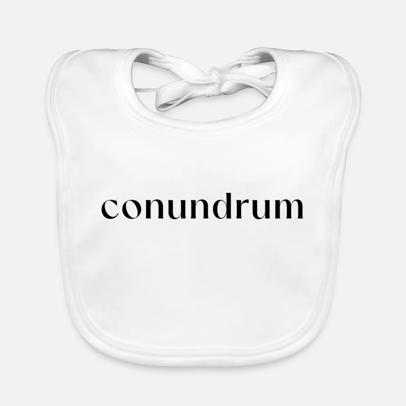 Conception d’un mot - énigme Conception de typographie Bavoir bio Bébé