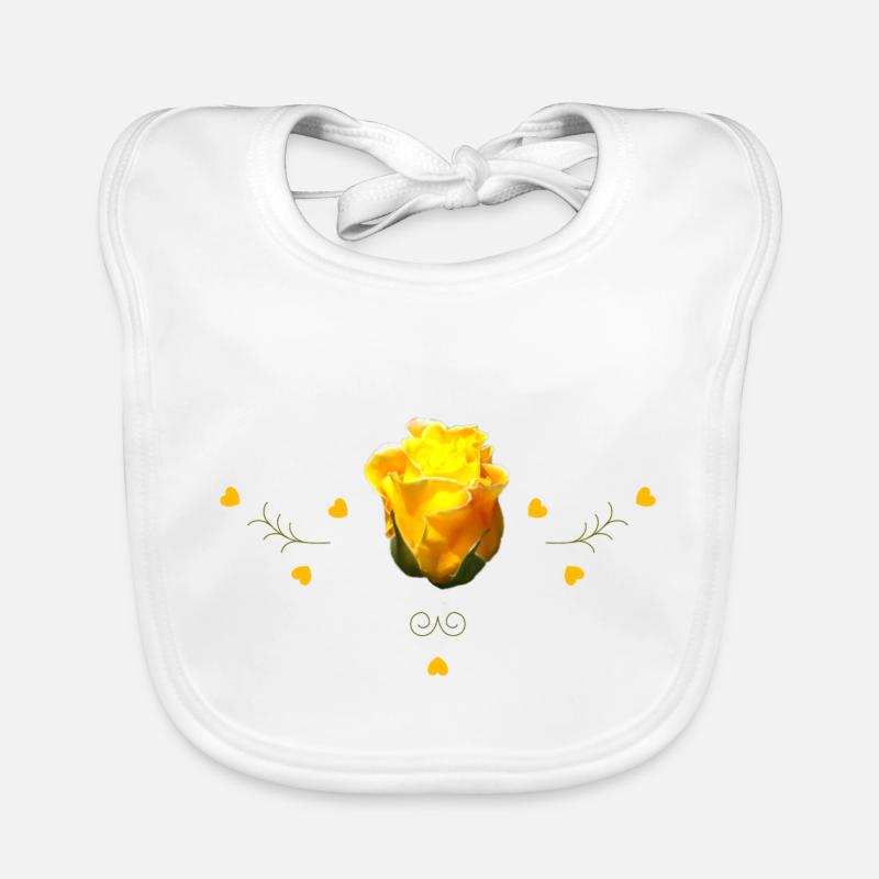 Rose Jaune Rose Bavoir bio Bébé