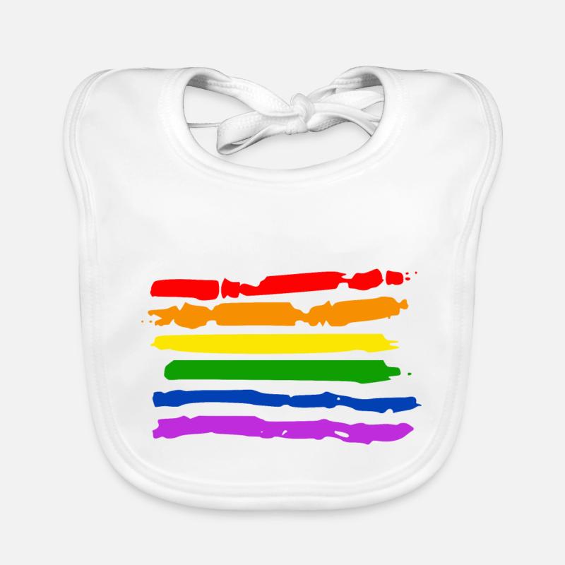 Pride Flagge Baby Bio-Lätzchen
