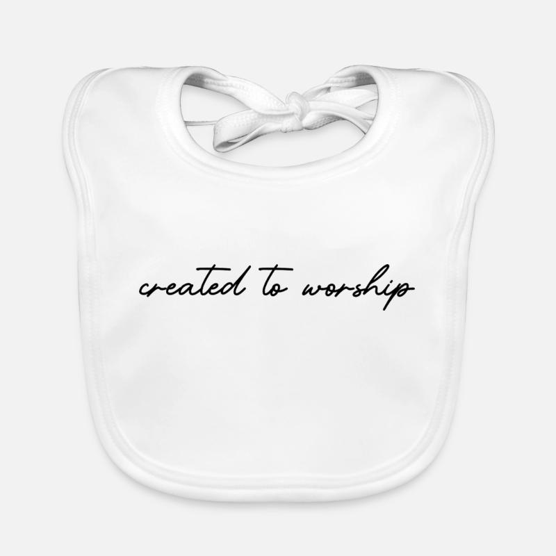 created to worship Organic Baby Bibs