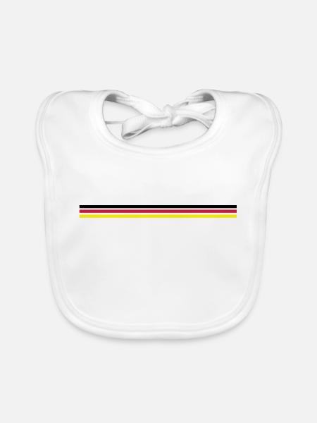 deutschland_1_f3 - Organic Baby Bibs - white - Front