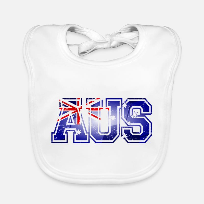 D’Australie - Bavoir bio Bébé - blanc