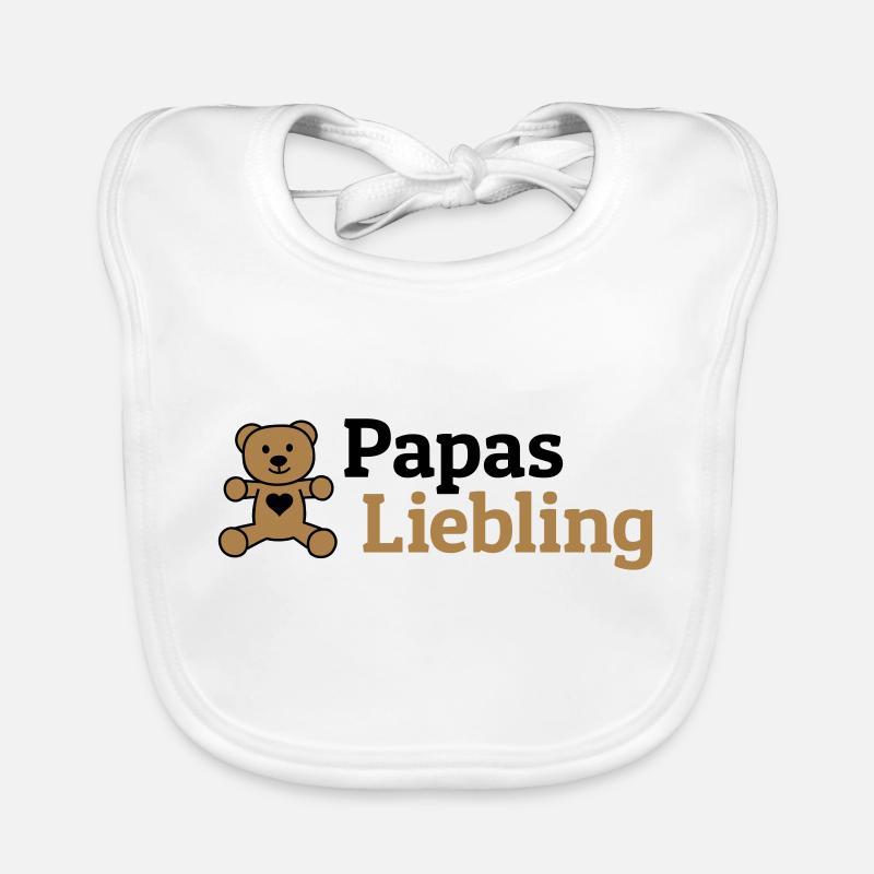 Papas Liebling - Baby Bio-Lätzchen - Weiß