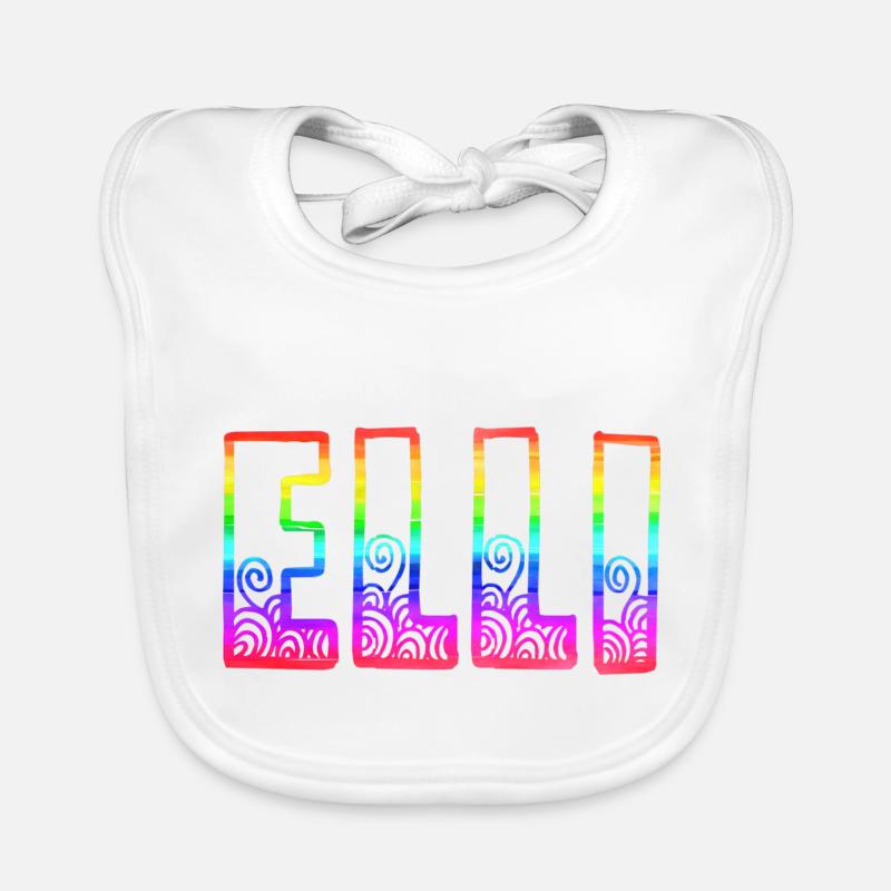 elli rs regenbogen - Baby Bio-Lätzchen - Weiß