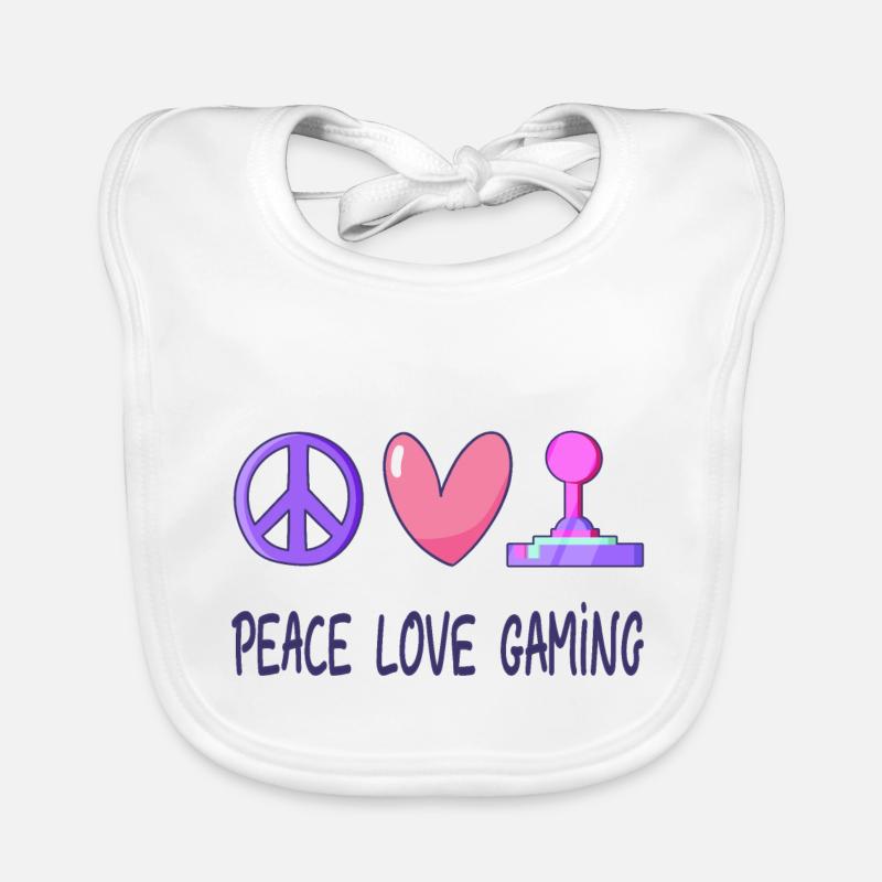 Frieden Liebe Gaming Baby Bio-Lätzchen