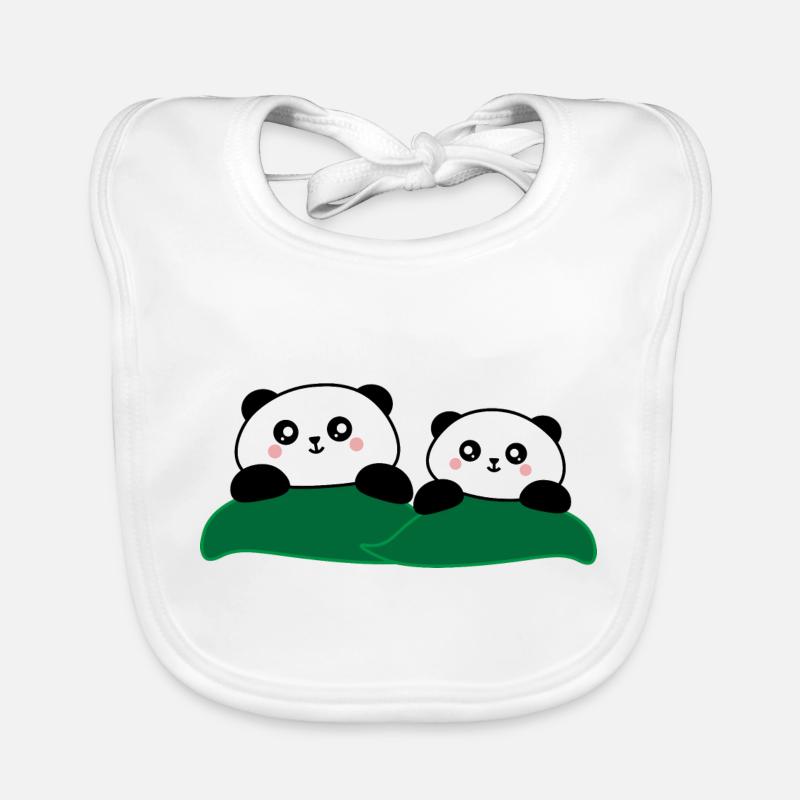 Panda | Black White | Animals Organic Baby Bibs