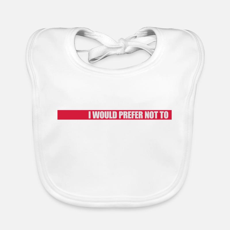 I prefer not to Organic Baby Bibs