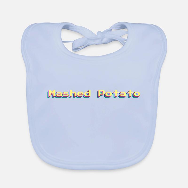 Mashed Potato - mashed potatoes 90s word colorful Organic Baby Bibs