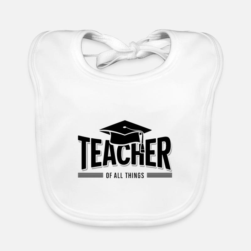 Teacher Lehrer Lehrerin Schule Beruf Baby Bio-Lätzchen