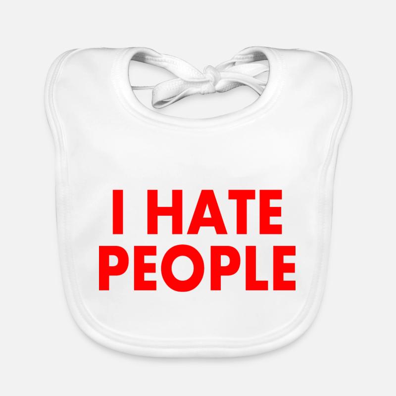 I hate people Organic Baby Bibs