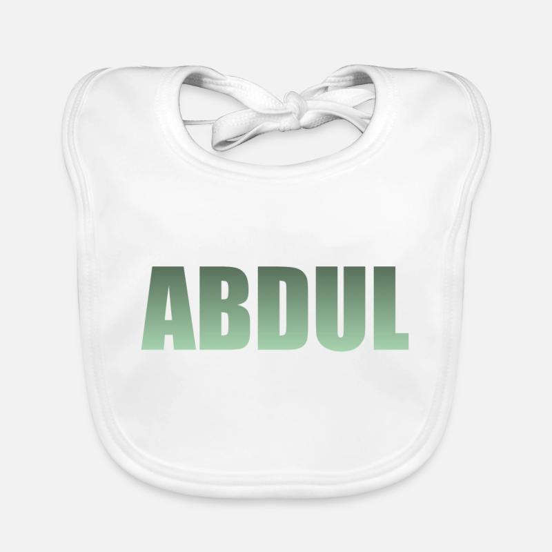 First name: Abdul - green gradient Organic Baby Bibs