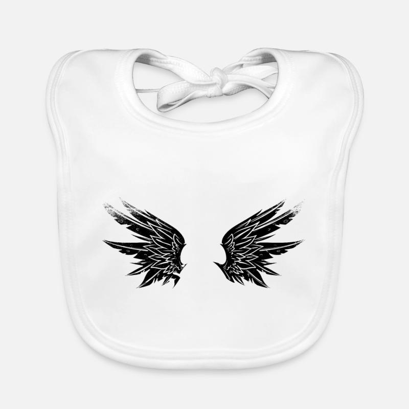 Ailes d’ange - Bavoir bio Bébé - blanc