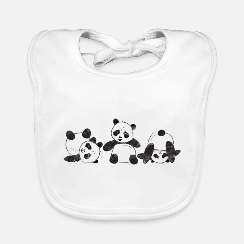 Crazy pandas Organic Baby Bibs