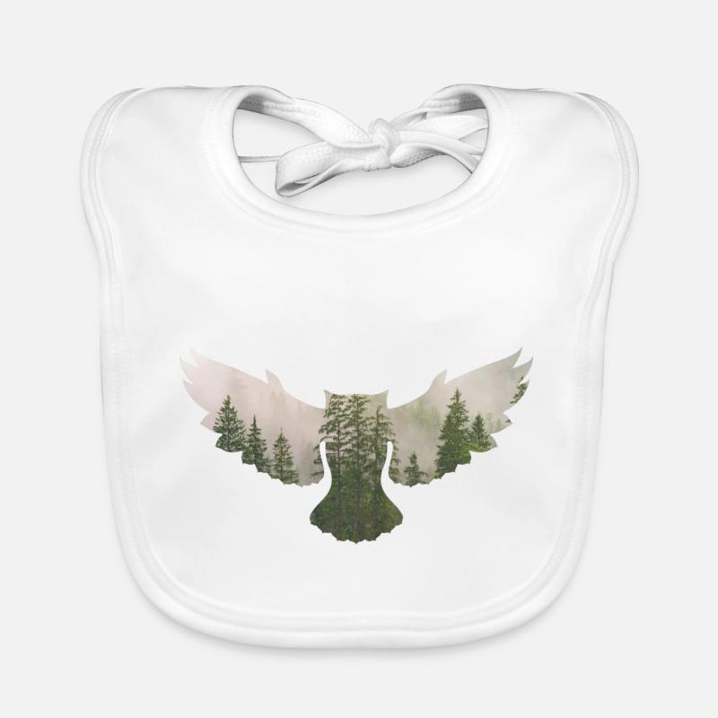 wald 3 in eule Baby Bio-Lätzchen