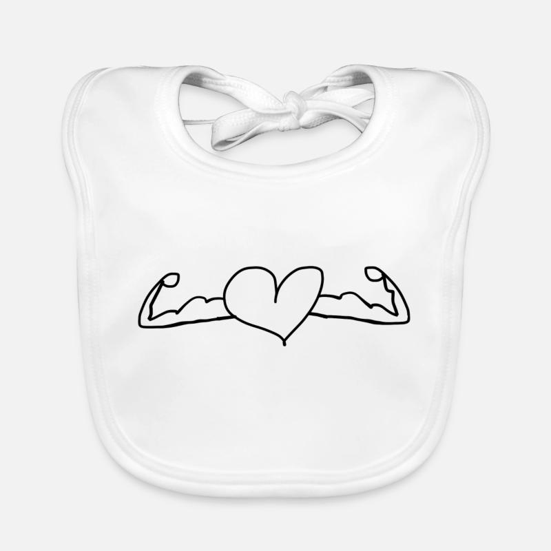 Les biceps de coeur Bavoir bio Bébé