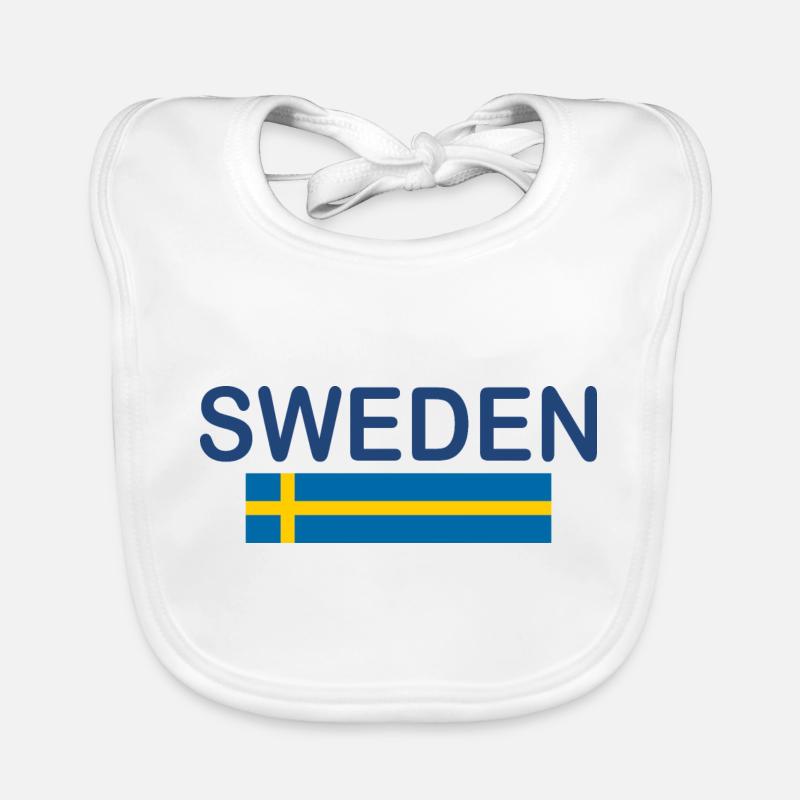 Sweden flag Organic Baby Bibs