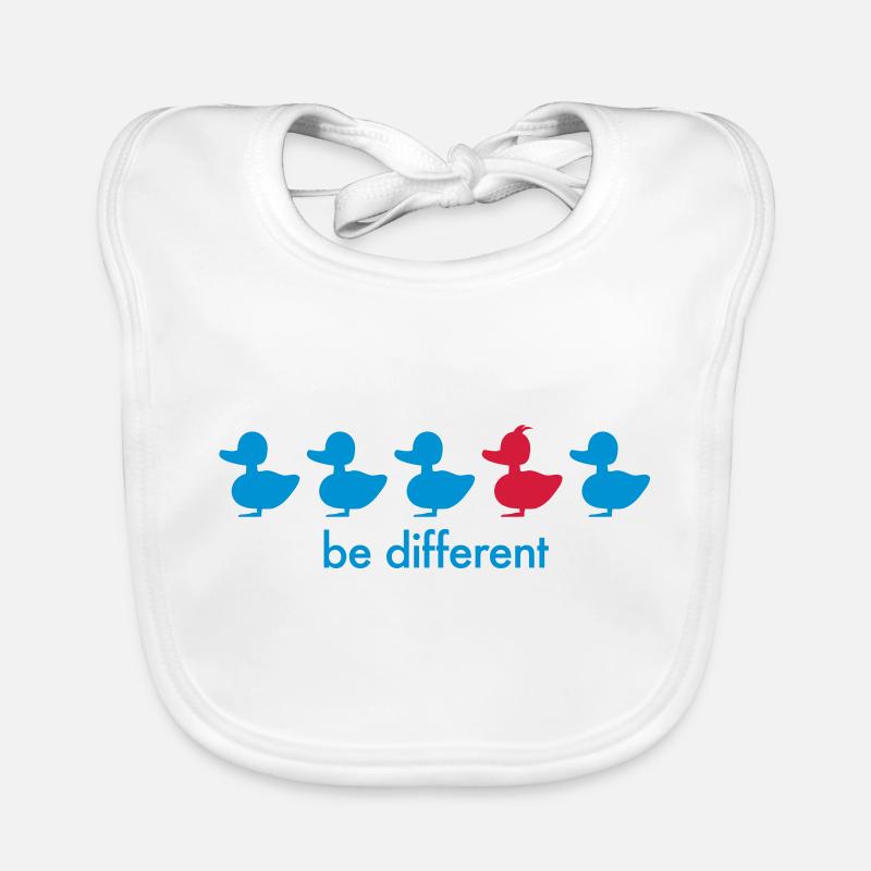 be different Ente Entchen Irokese Schnabel Punk Baby Bio-Lätzchen