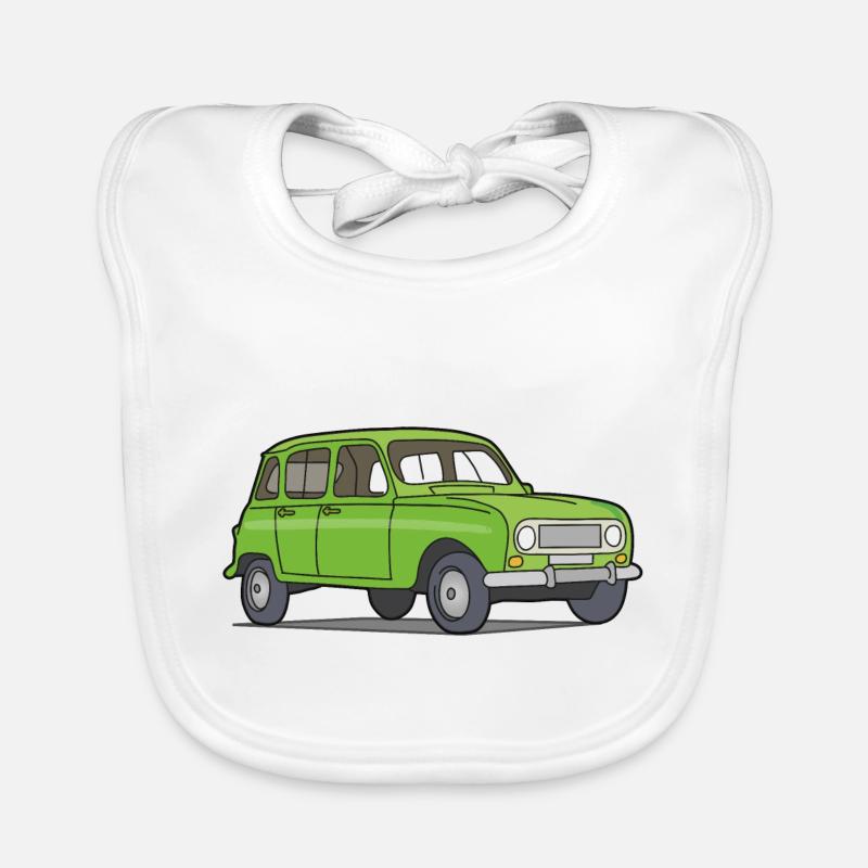 Grüner R4 (Auto) Baby Bio-Lätzchen