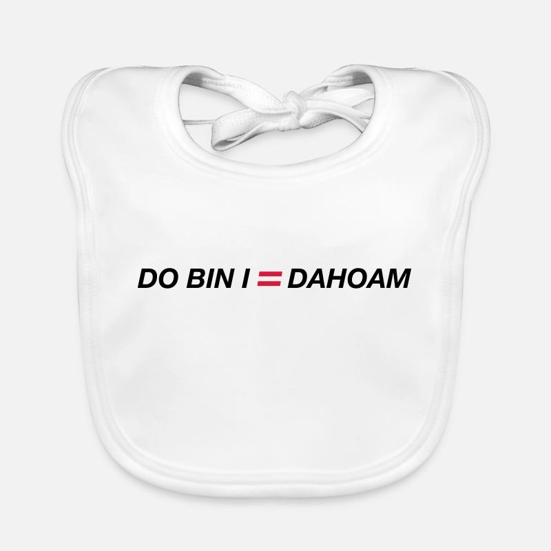 do bin i dahoam 01 - Bavoir bio Bébé - blanc