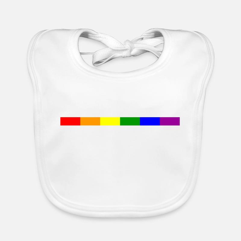 stylischer Regebogen Baby Bio-Lätzchen