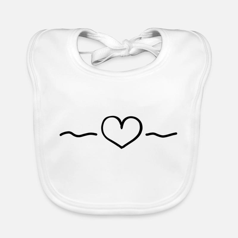 Symbol Herz Baby Bio-Lätzchen