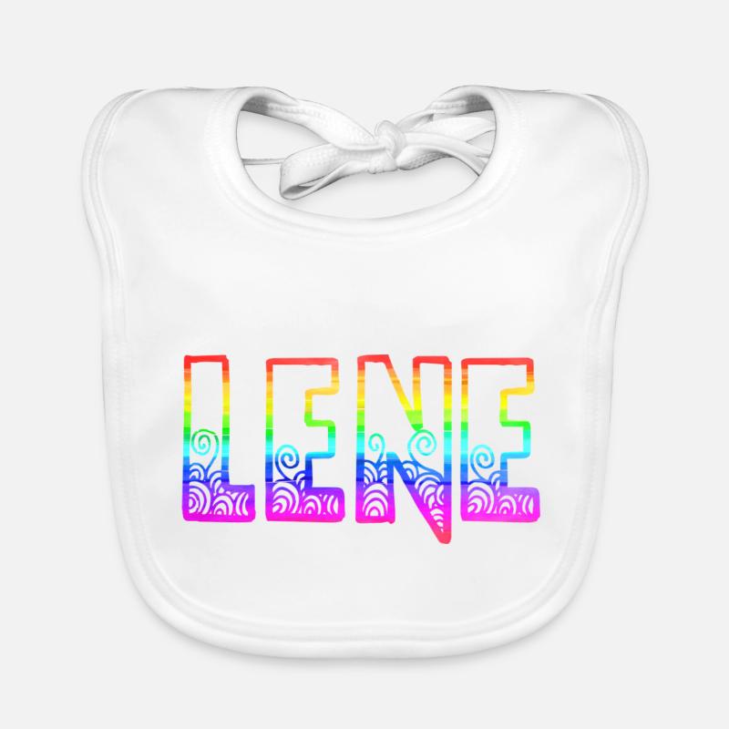 lene rs regenbogen - Baby Bio-Lätzchen - Weiß