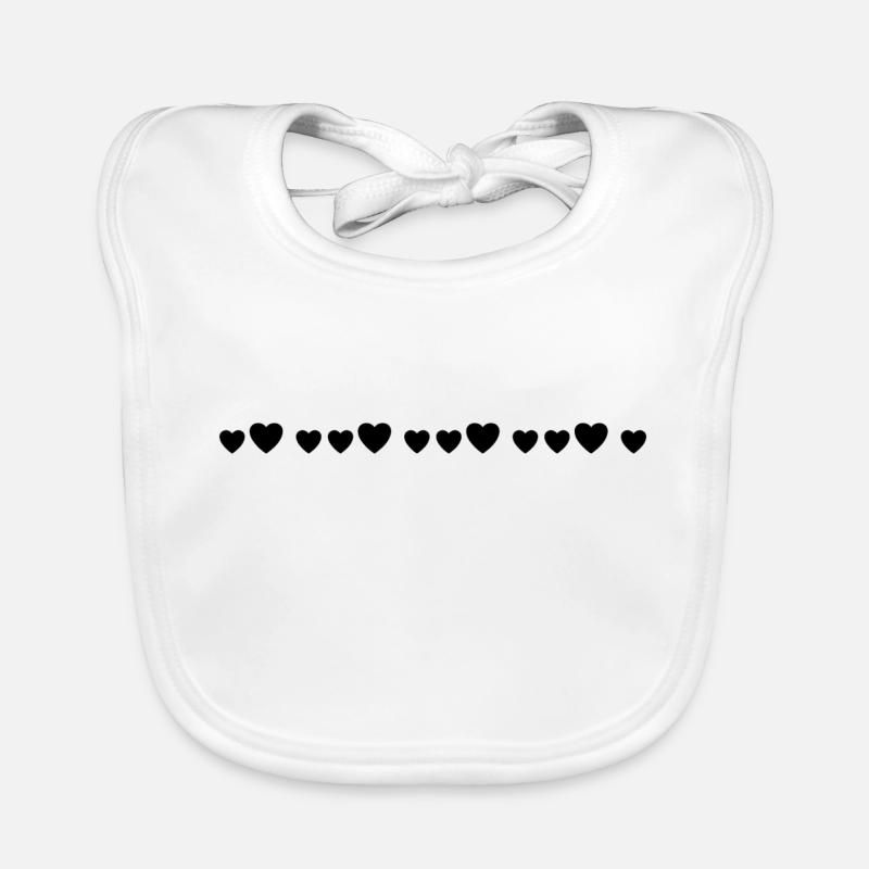 Heart Heart Heart Organic Baby Bibs