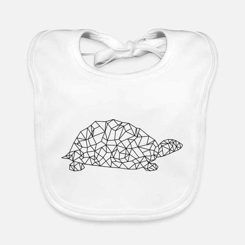 Turtle Polygon Organic Baby Bibs