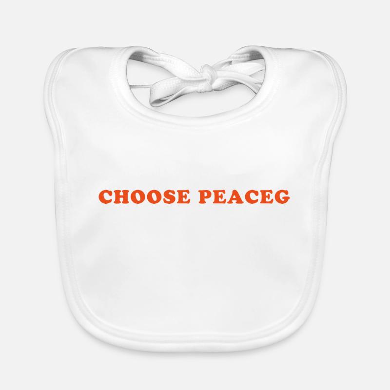 Choose peace - Wähle den Frieden Baby Bio-Lätzchen