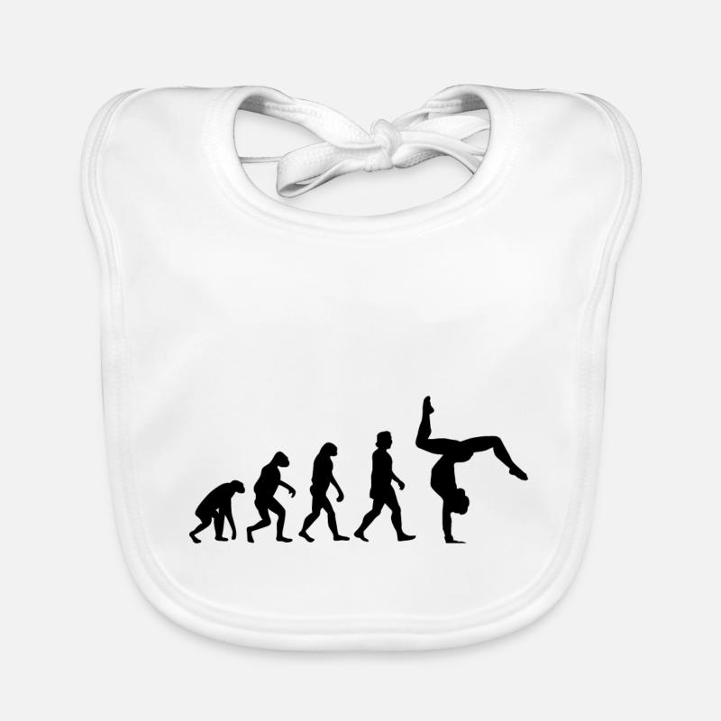 Gymnastics handstand evolution Organic Baby Bibs