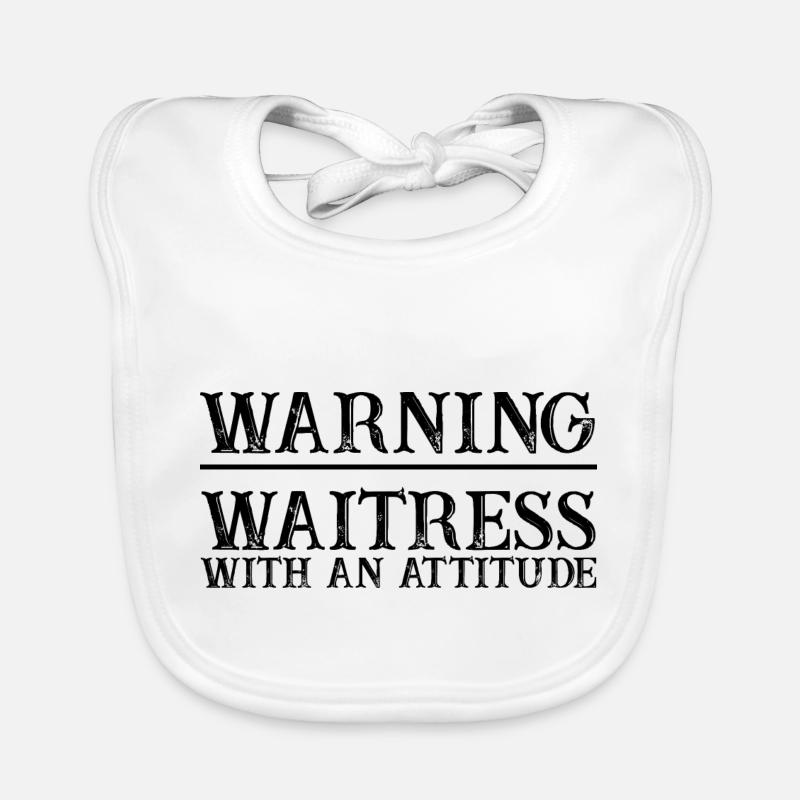 Avertissement Serveuse Avec Une Attitude 2 Bavoir bio Bébé