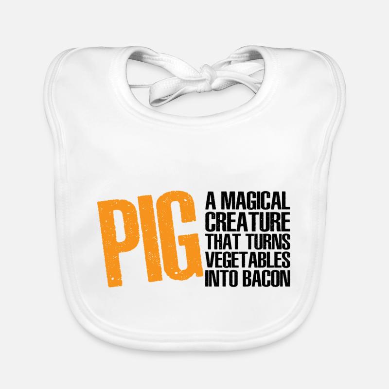 Pig, A Creature That Turns Vegetables Into Bacon 8 Baby Bio-Lätzchen