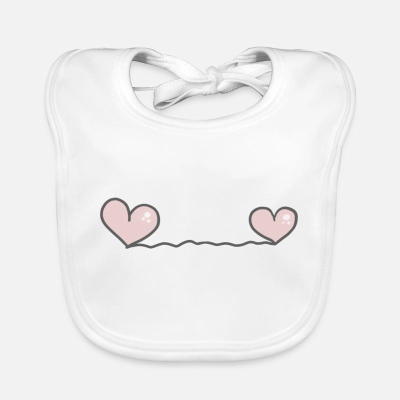 Cœur coeur Bavoir bio Bébé