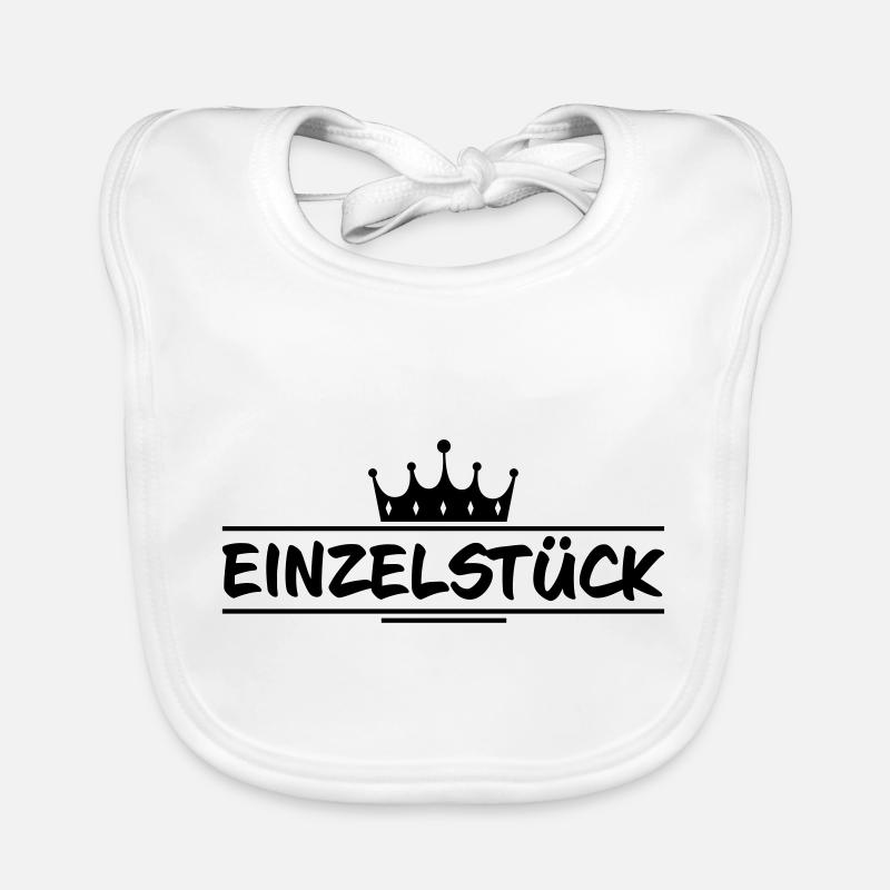 Einzelstück Krone - Baby Bio-Lätzchen - Weiß