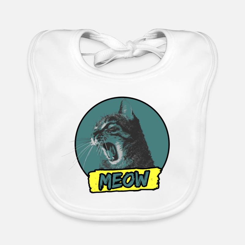 Chat meow Cat Bavoir bio Bébé