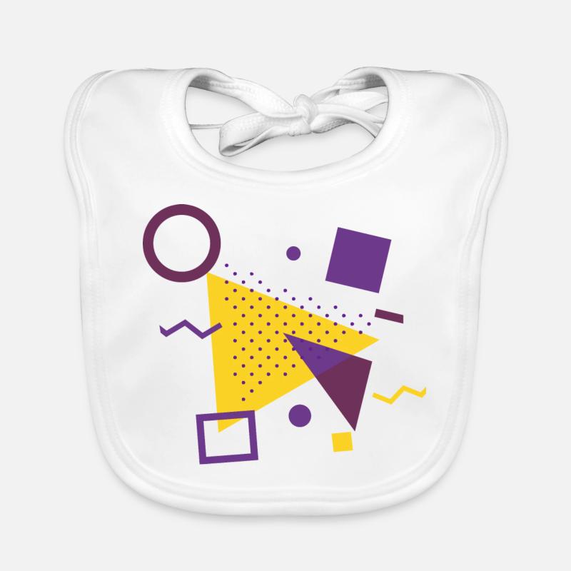 Retro Muster | Vintage | Geschenk Idee Baby Bio-Lätzchen