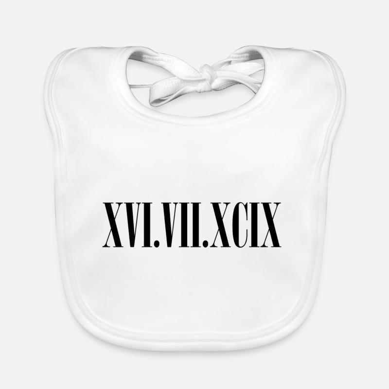Numéros romains Bavoir bio Bébé