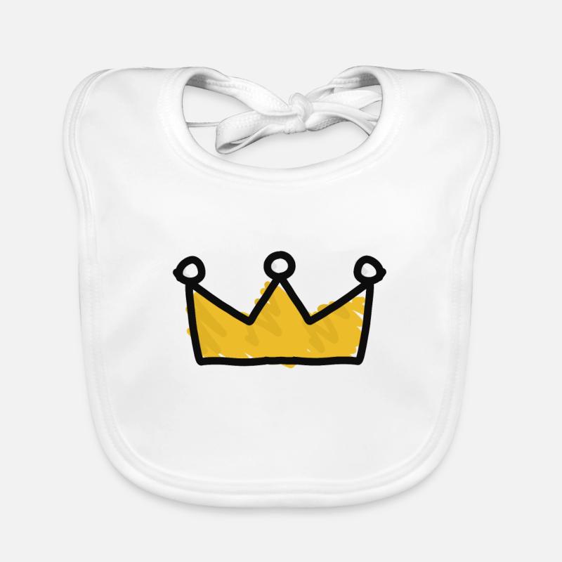couronne - Bavoir bio Bébé - blanc