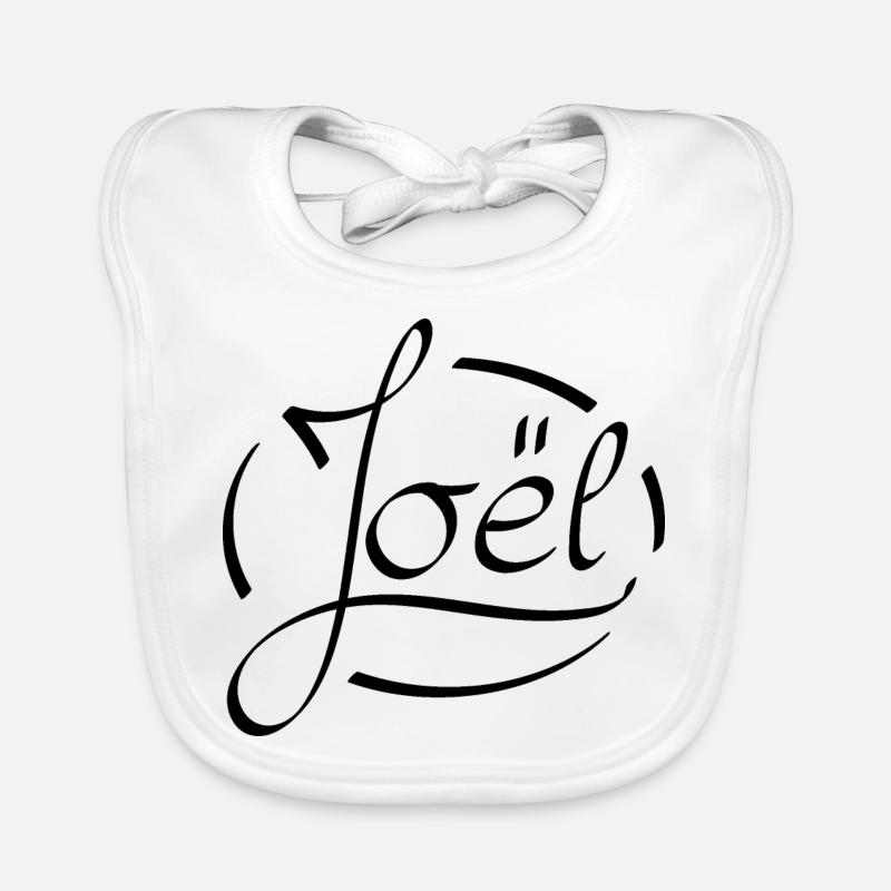 Joël - Bavoir bio Bébé - blanc
