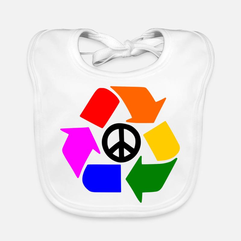 Friedenszeichen Baby Bio-Lätzchen