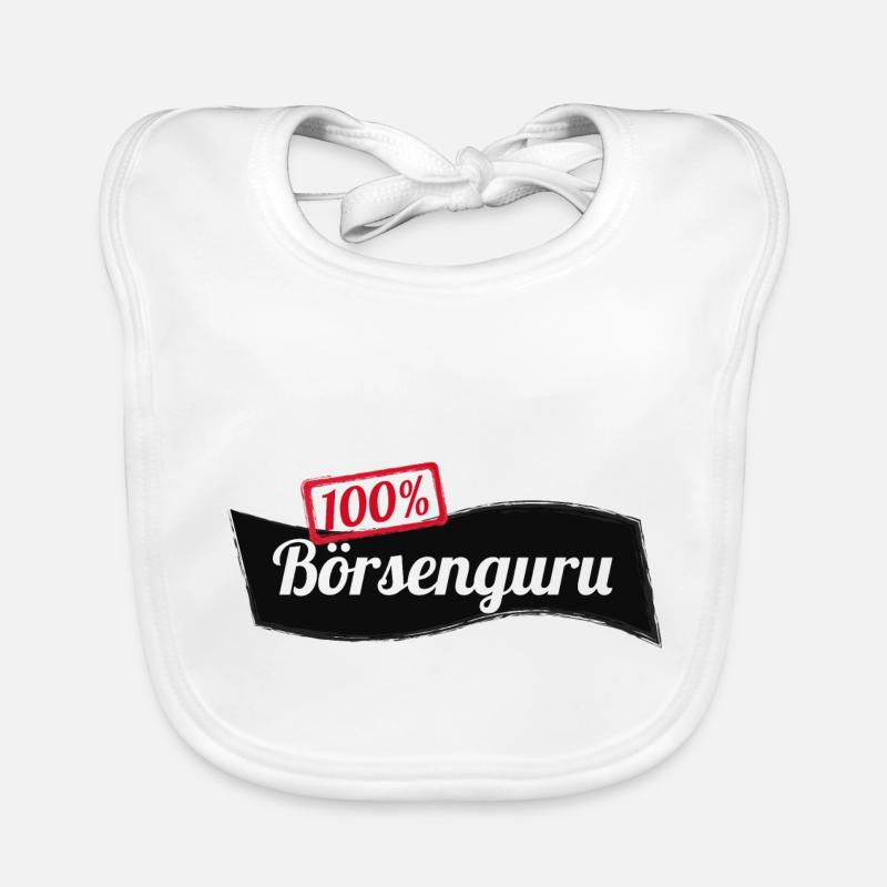 Börsenguru 100 % trading Analyse Geschenkidee Baby Bio-Lätzchen