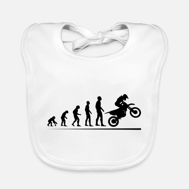 Evolution du motocross Bavoir bio Bébé